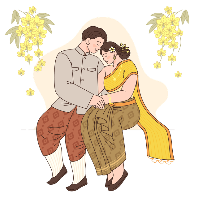 Couple sitting together